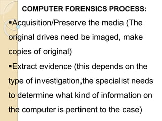 Computer Forensics in Fighting Crimes | PPT