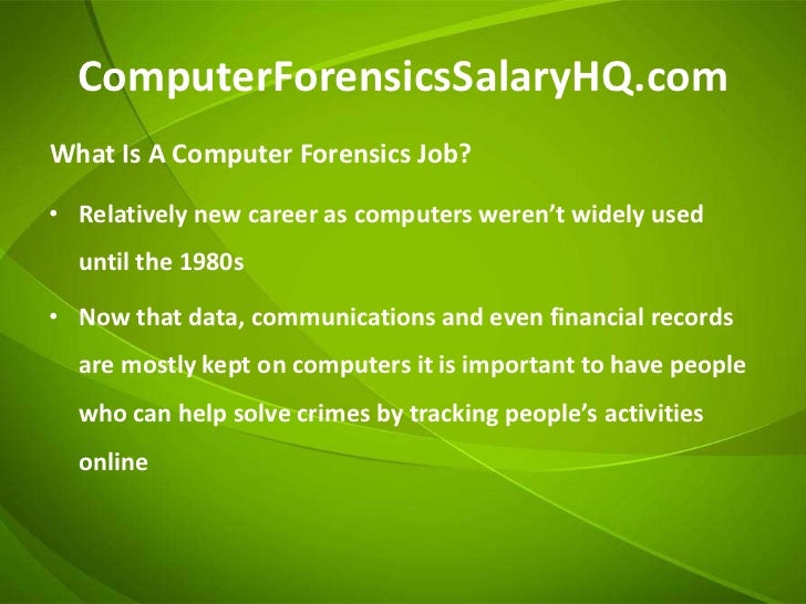 Computer Forensics Salary A Fantastic Career