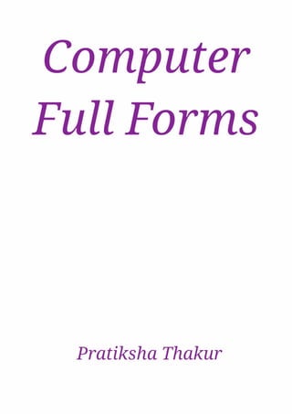 Computer Full Forms 