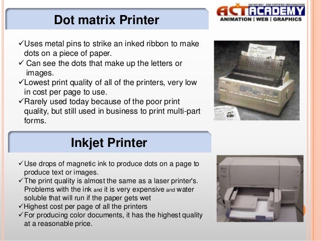 dot matrix printer use