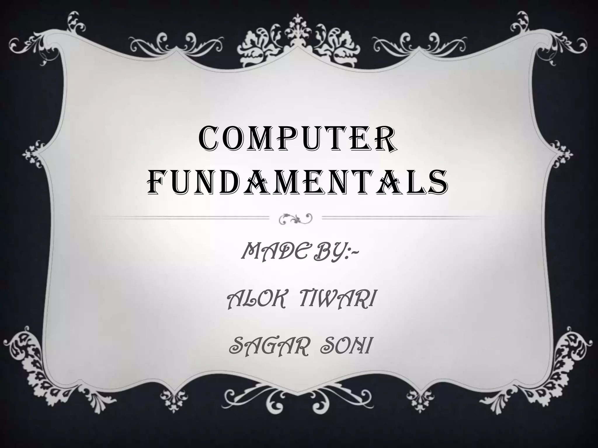 Computer fundamentals | PPT