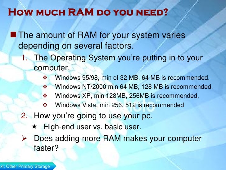 Recommended Ram For Vista Basic