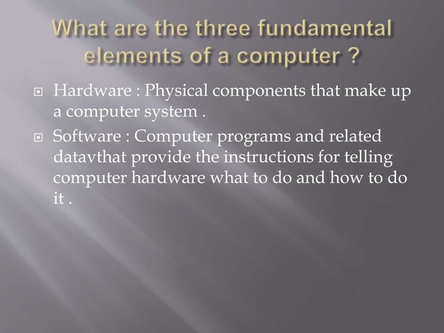 Computer fundamentals | PPT