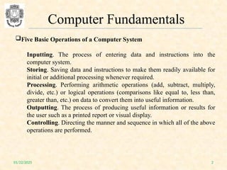 Computer Fundamentals covers everything from basic to advanced concepts ...