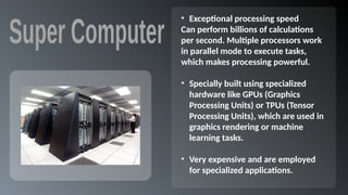Functionally Specialized Processors Example Computer Fundamentals. Computer Types and Functions | PPTX
