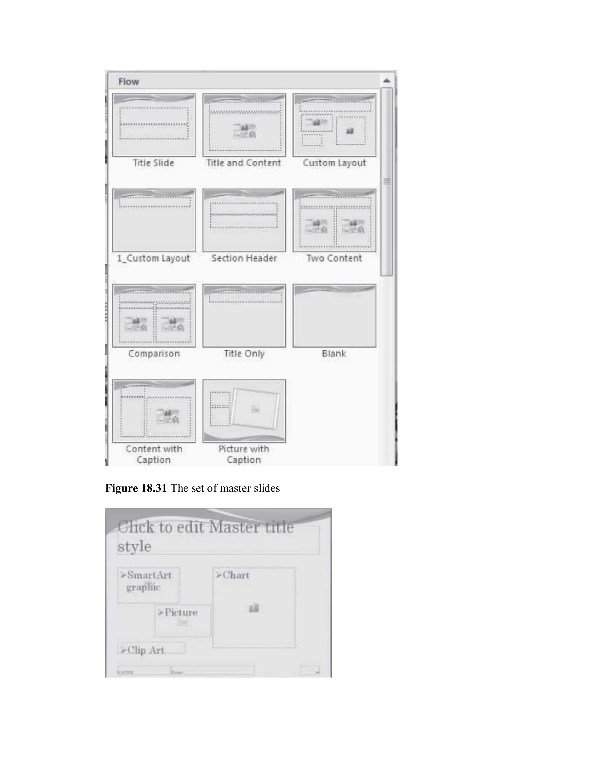 Figure 18.31 The set of master slides
 