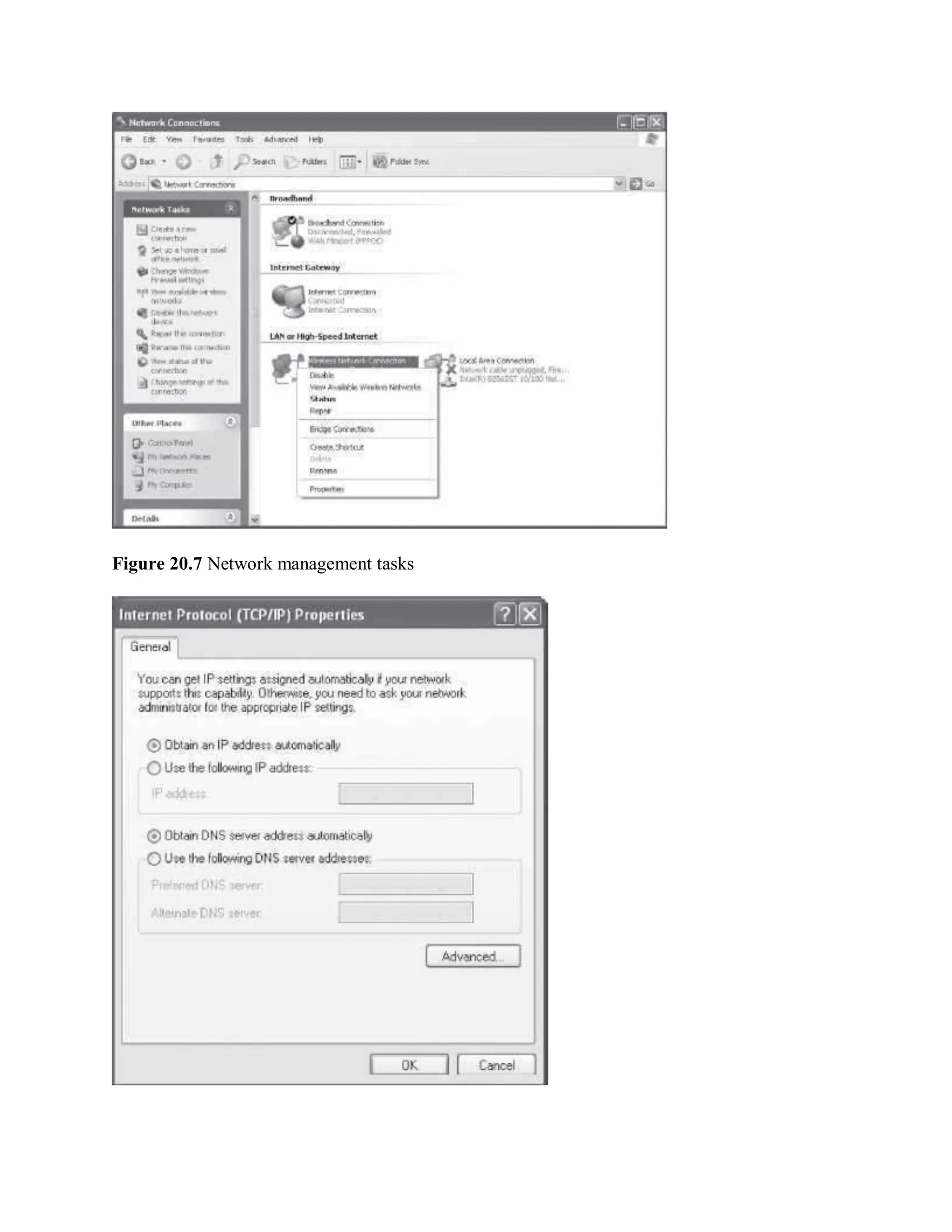 Figure 20.7 Network management tasks
 