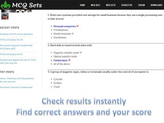Computer fundamentals mcq quiz - Practice and prepare with mcqSets.com