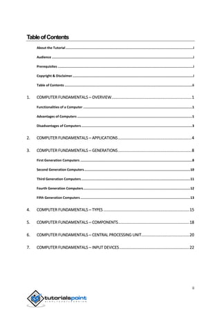 Computer fundamentals tutorial | PDF