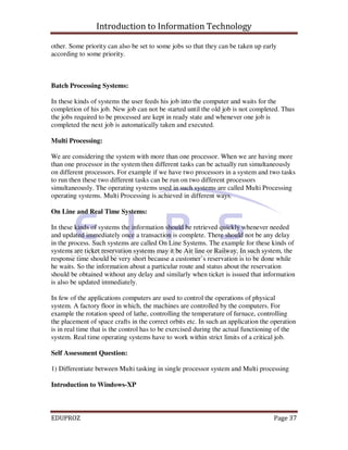 Computer fundamentals & window based application | PDF