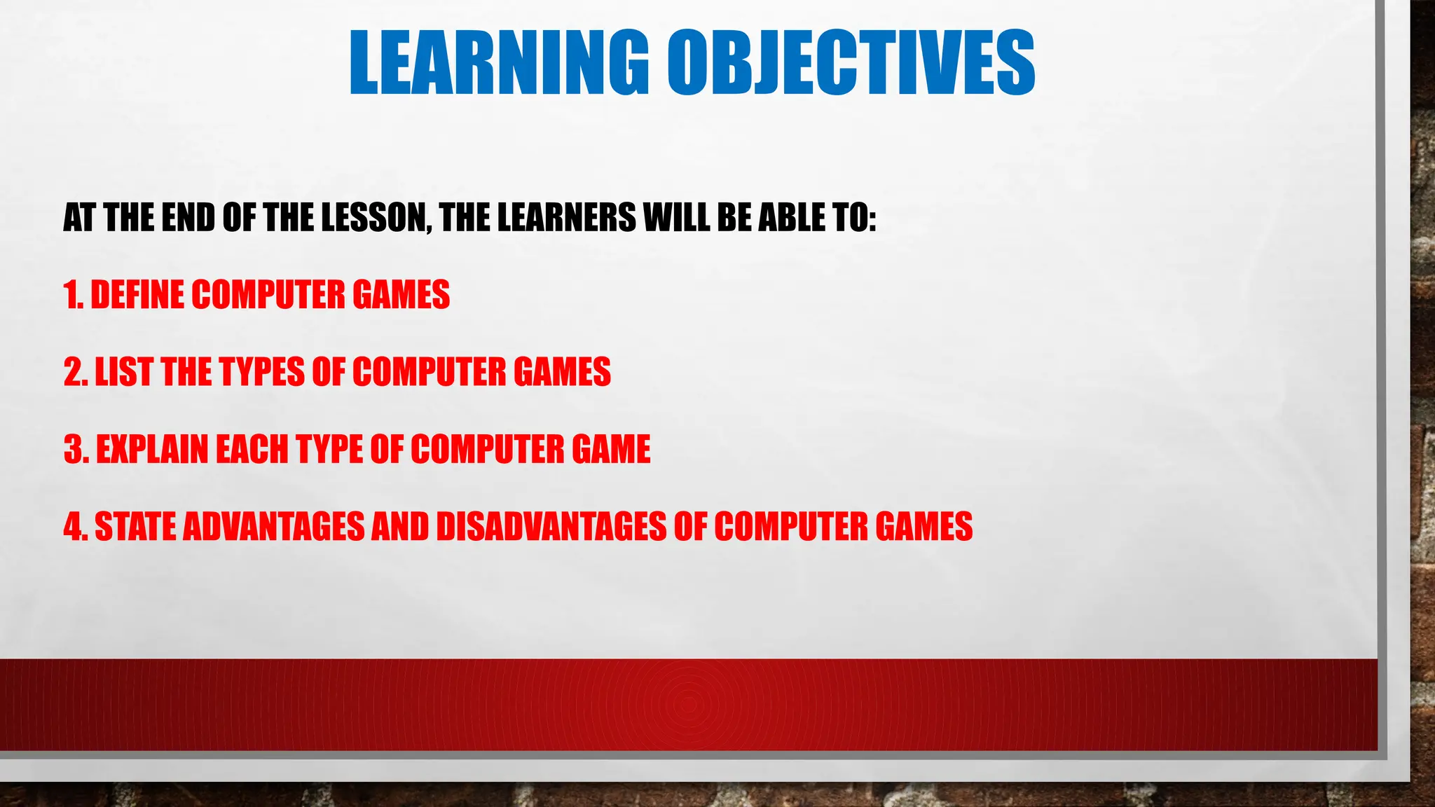 AN INTRODUCTION TO COMPUTER GAMES, BENEFITS AND DRAWBACKS.pptx