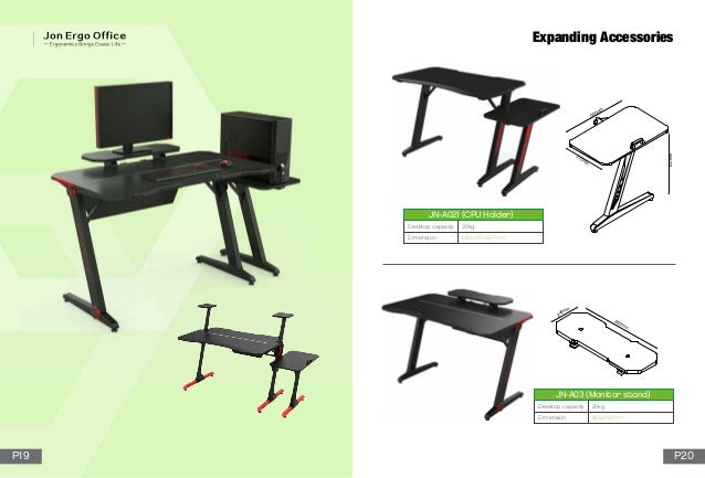 Computer Gaming Desk Gamer Table Oem Odm Factory Nantong Jon Ergonomi