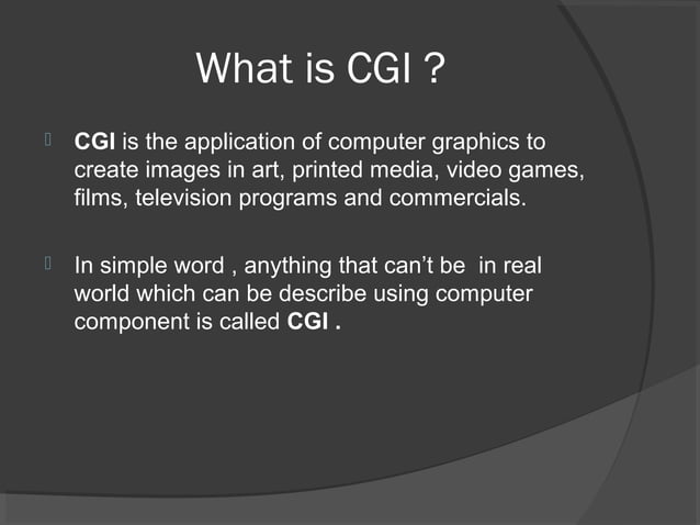 Computer generated imaginary | PPT