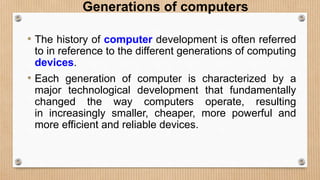 Computer Generation (evolution of computer) | PPTX