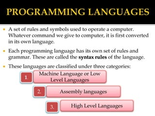 Computer generation and language translator | PPTX