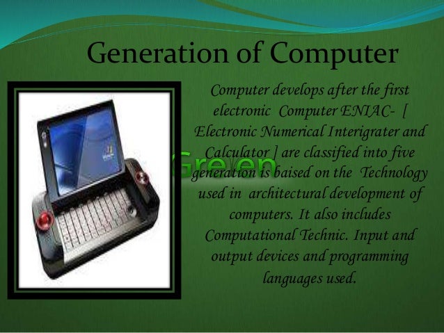 Presentation On Generations Of Computer