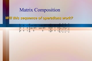 Matrix Composition Will this sequence of operations work? 