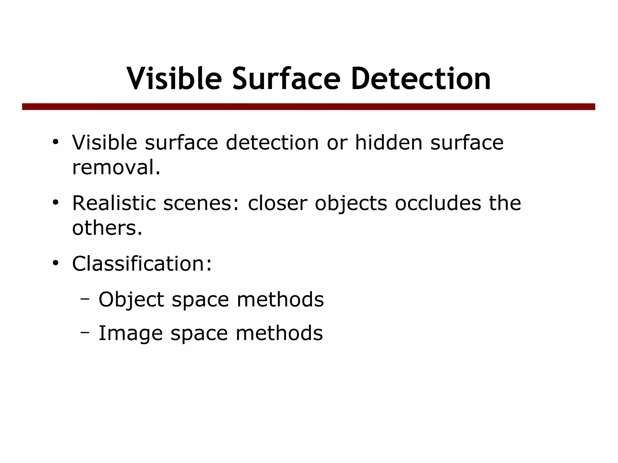 hidden surface elimination using z buffer algorithm | PPT