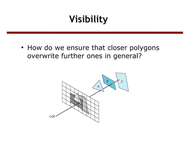 hidden surface elimination using z buffer algorithm