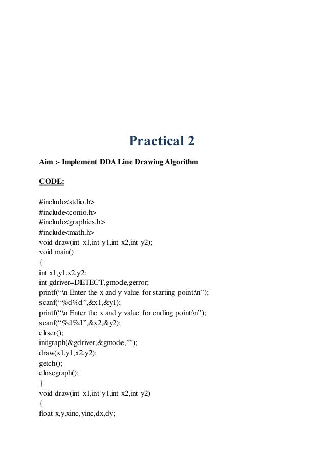 Dda Line Drawing Algorithm Nptel : Computer graphics