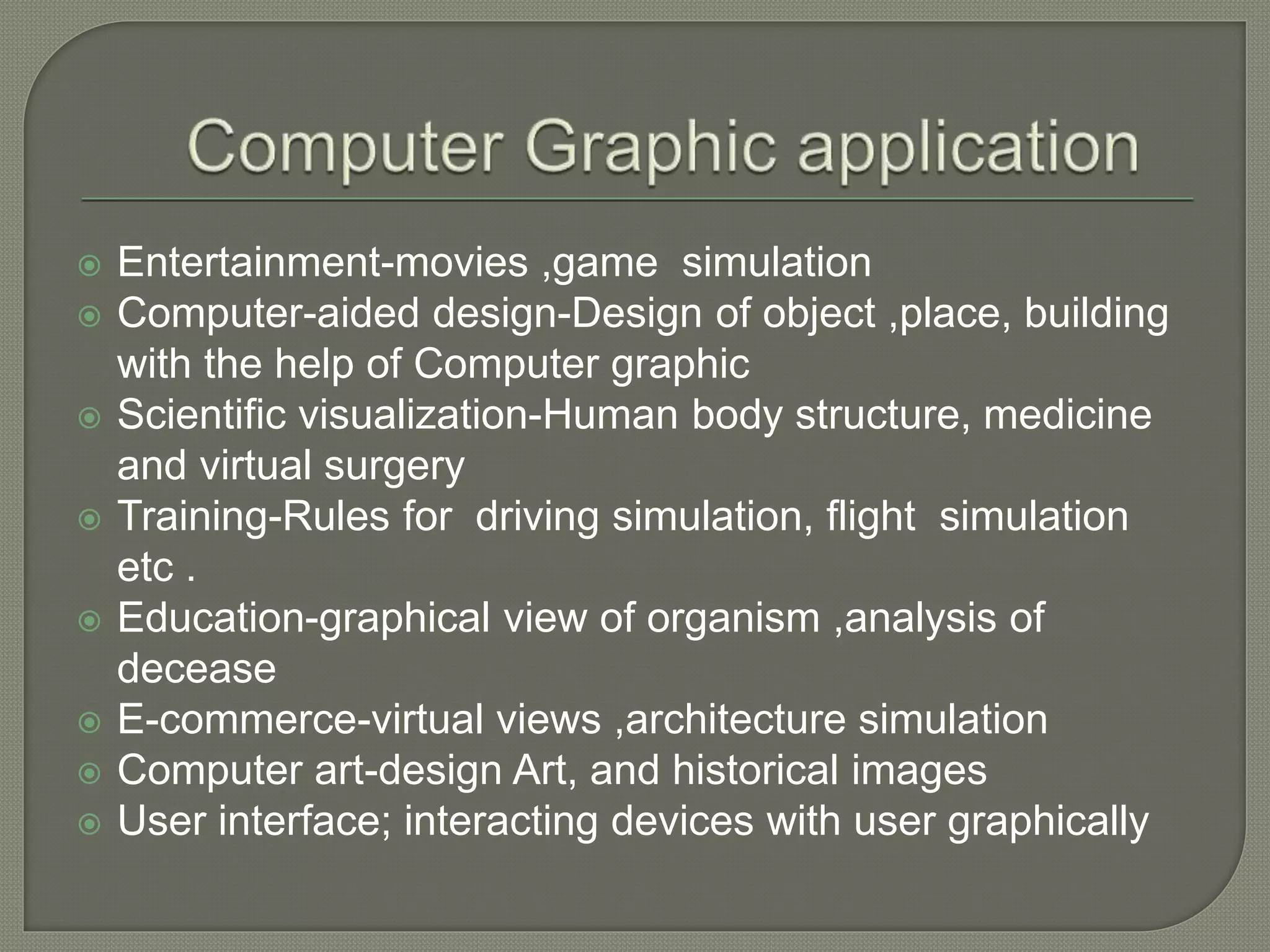 Computer graphics | PPT