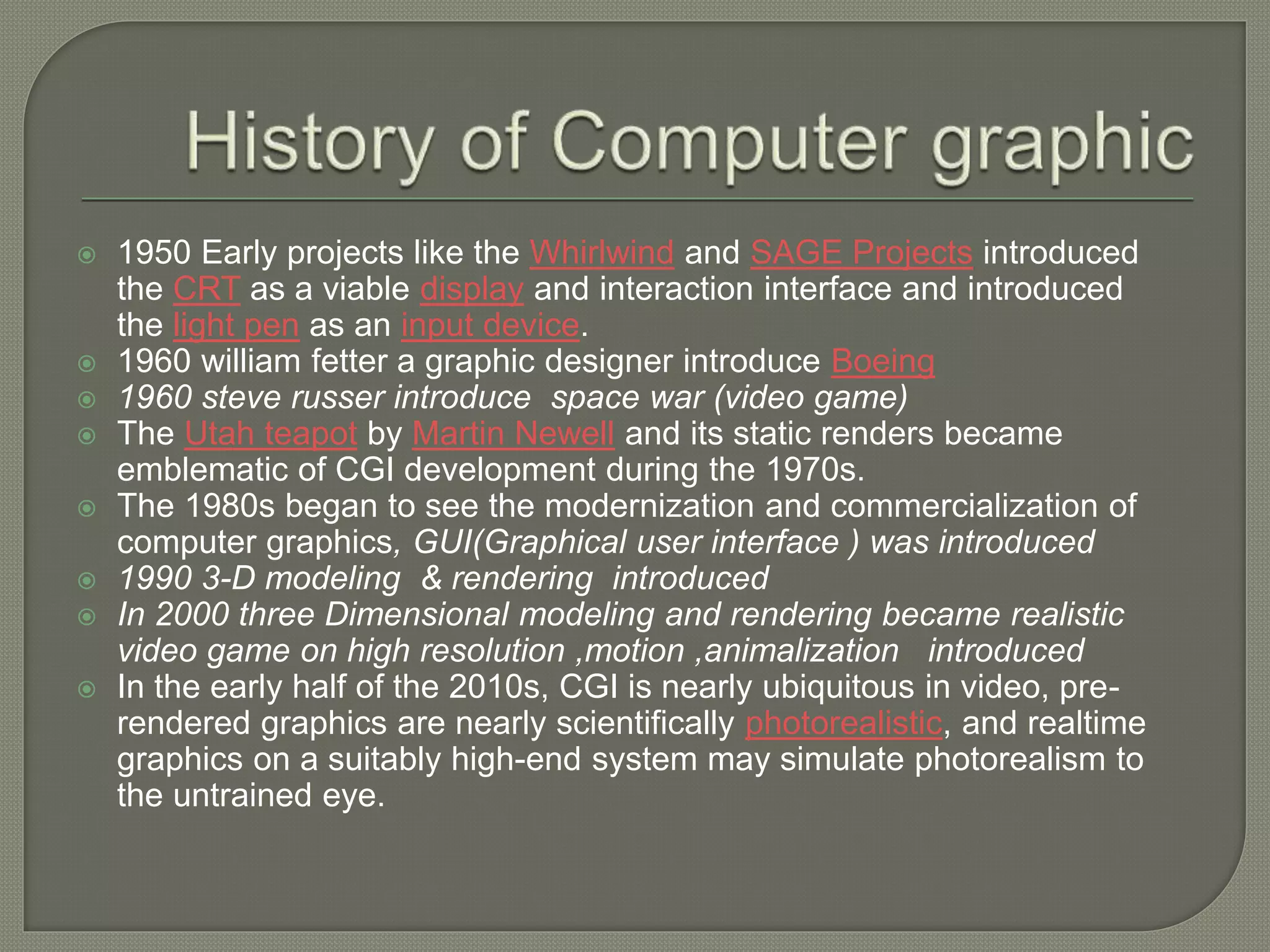 Computer graphics | PPT