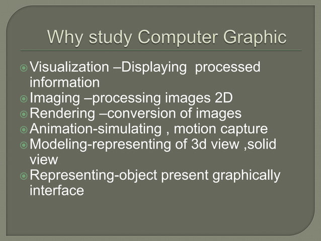 Computer graphics | PPT