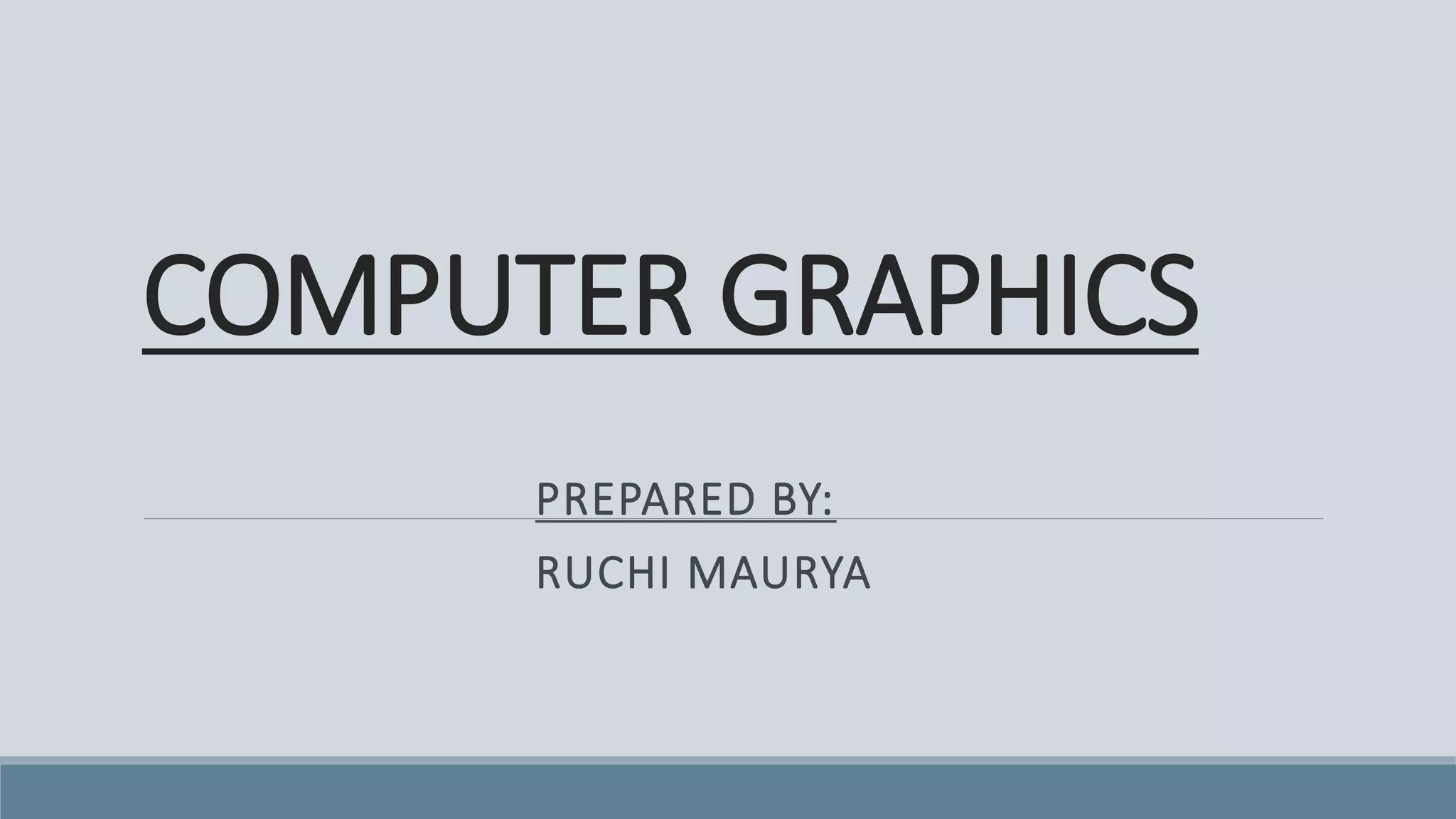 Computer graphics - bresenham line drawing algorithm | PPTX