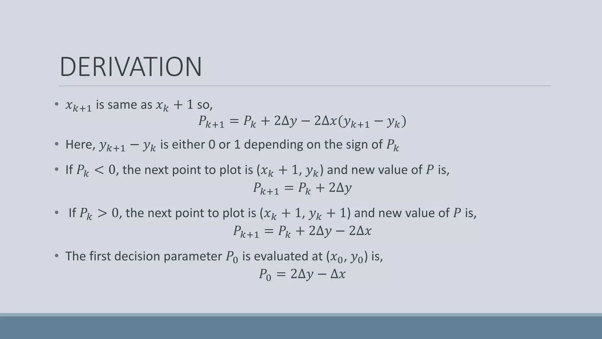 Computer graphics - bresenham line drawing algorithm | PPTX image.