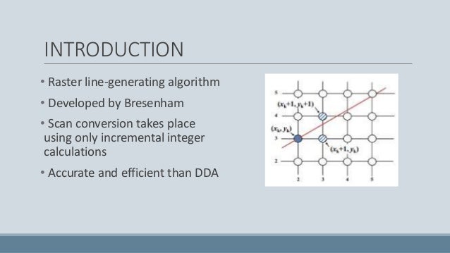 Bresenham Line Drawing Algorithm Advantages Over Dda : Computer graphics bresenham line drawing algorithm
