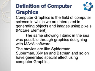 Introduction to Computer graphics | PPTX