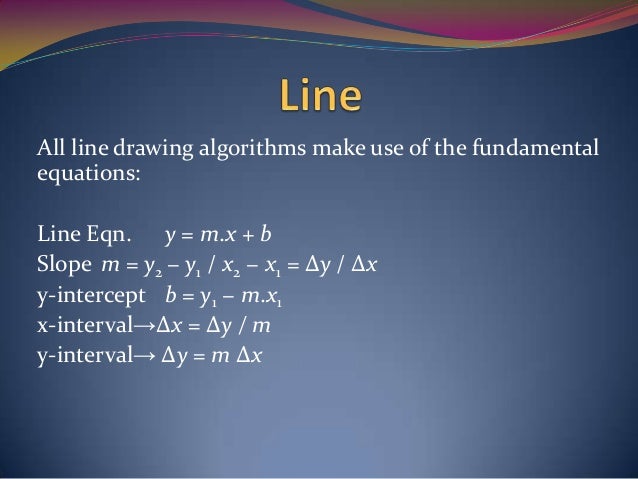 Bresenham Line Drawing Algorithm For Negative Slope : Chapter output primitives