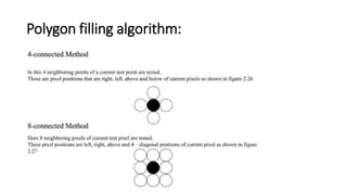 Polygon filling algorithm:
 