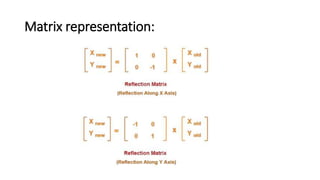Matrix representation:
 