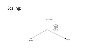 Scaling:
 