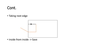 Cont.
• Taking next edge
• inside from inside -> Save
 