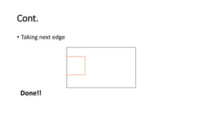 Cont.
• Taking next edge
Done!!
 