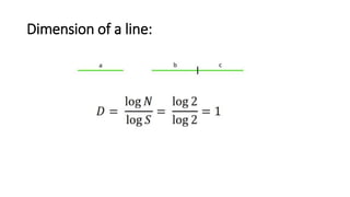 Dimension of a line:
 