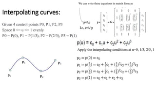 Interpolating curves:
 