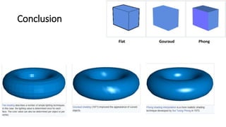 Conclusion
Flat Gouraud Phong
 