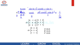 rr 





1
0
y(1 cos)  xsin o
 sin xr (1 cos)  yr sin 
cos
0
cos

o' sin

 