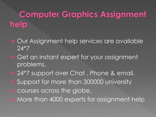 Computer graphics homework help | PPT