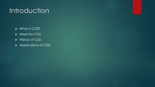 Computer Science Cgi Computer Generated Imagery (CGI) | PPTX