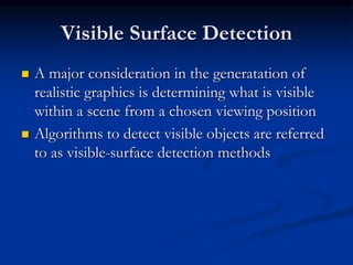 Computer graphics iv unit | PPT | 3-D Graphics | Computer Software and ...