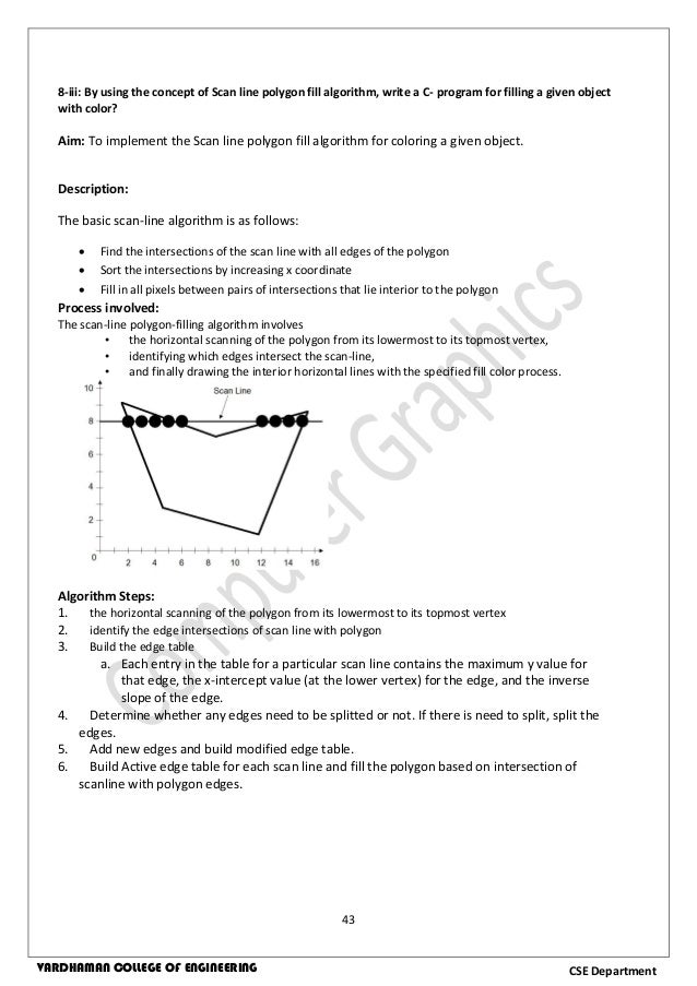 Implement Dda Line Drawing Algorithm Using C Language : Program to implement polygon filling algorithm computer