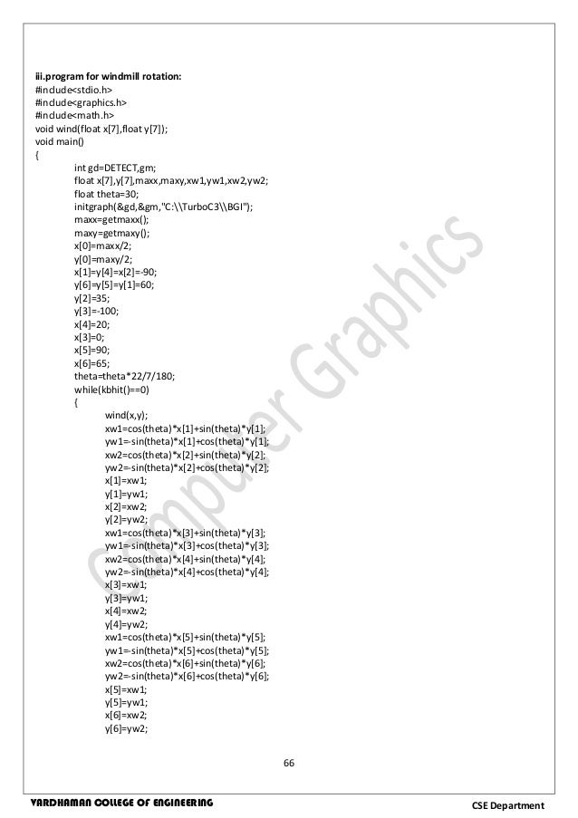 Computer graphics lab manual