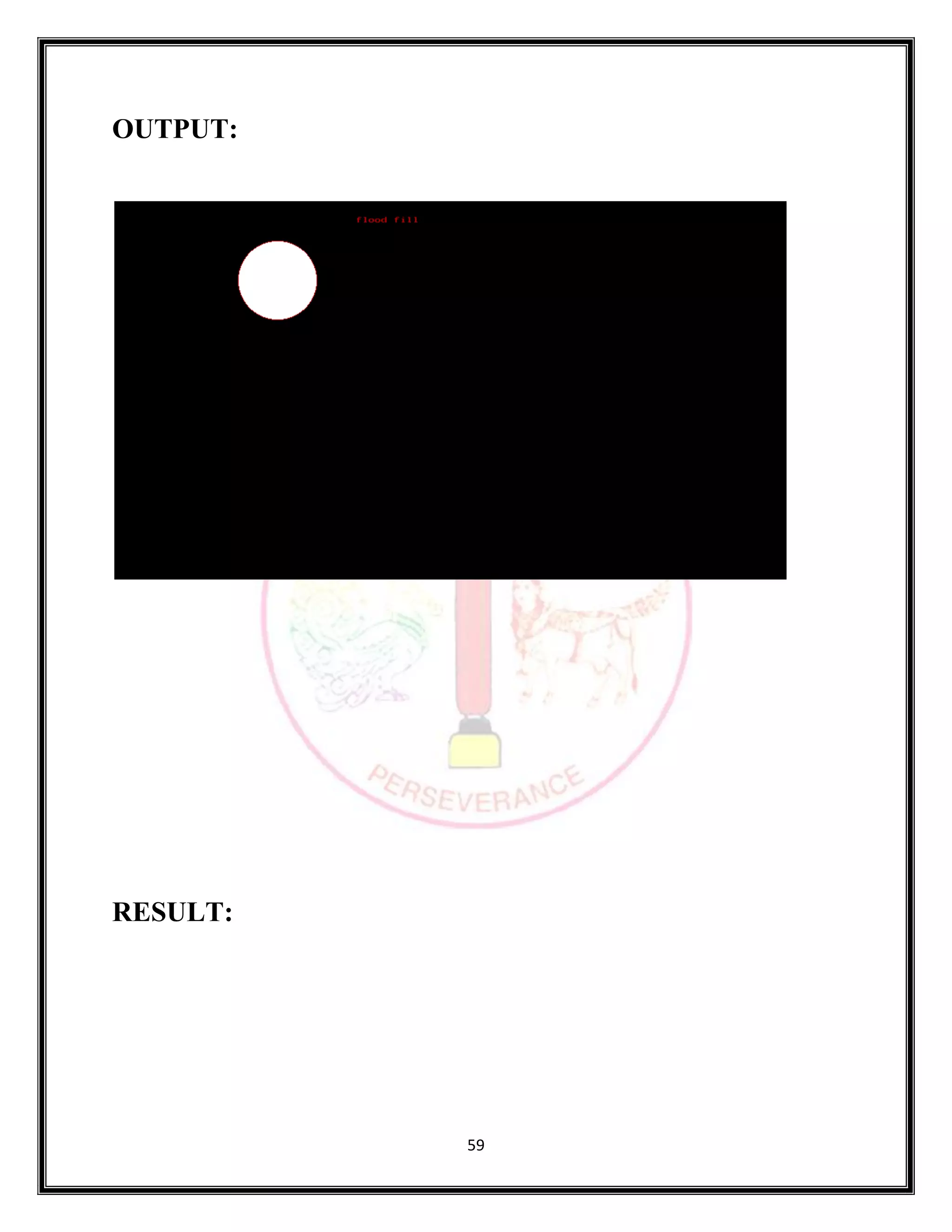 59
OUTPUT:
RESULT:
 