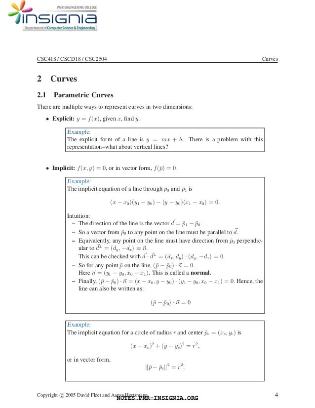 Bresenham Line Drawing Algorithm Solved Example : Computer graphics lecturenotes torontouniv