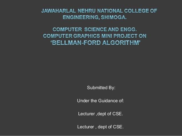 Bellman ford algorithm definitions ppt #2