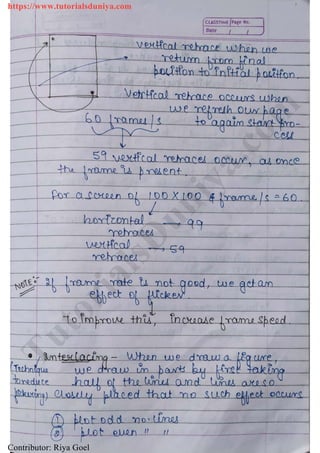 Computer graphics notes tutorials duniya | PDF
